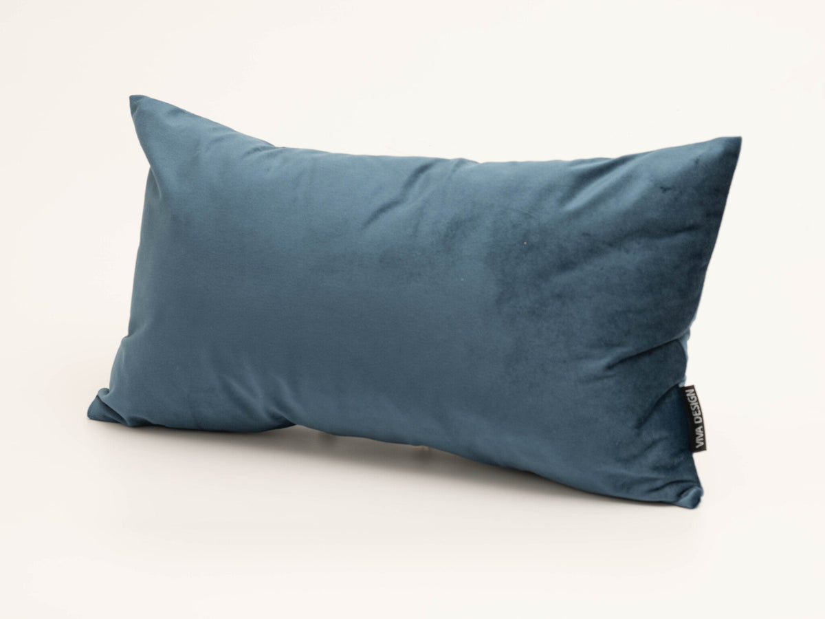 Bleu velvet Linea pillow